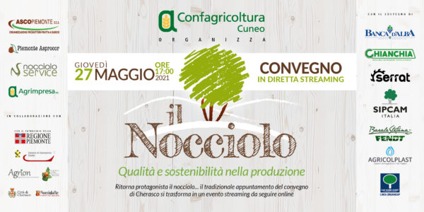 L'invito al convegno on line "Il Nocciolo. Qualità e sostenibilità nella produzione" di Confagricoltura Cuneo