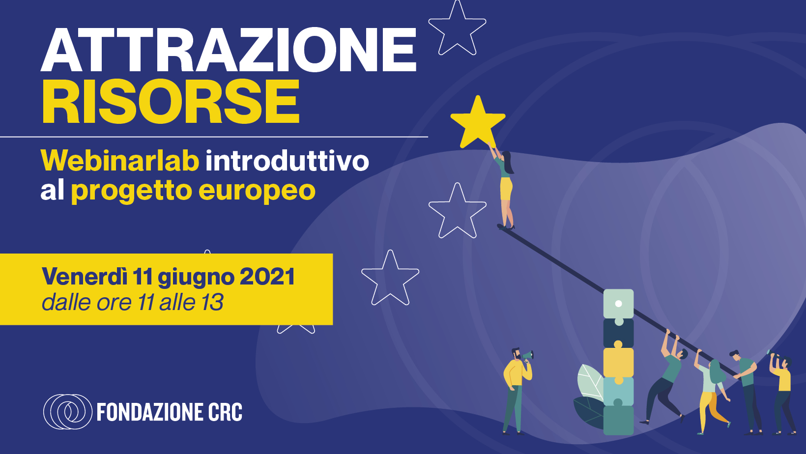 Il progetto europeo: venerdì 11 giugno 2021 alle ore 11 un laboratorio di alfabetizzazione alla progettazione europea