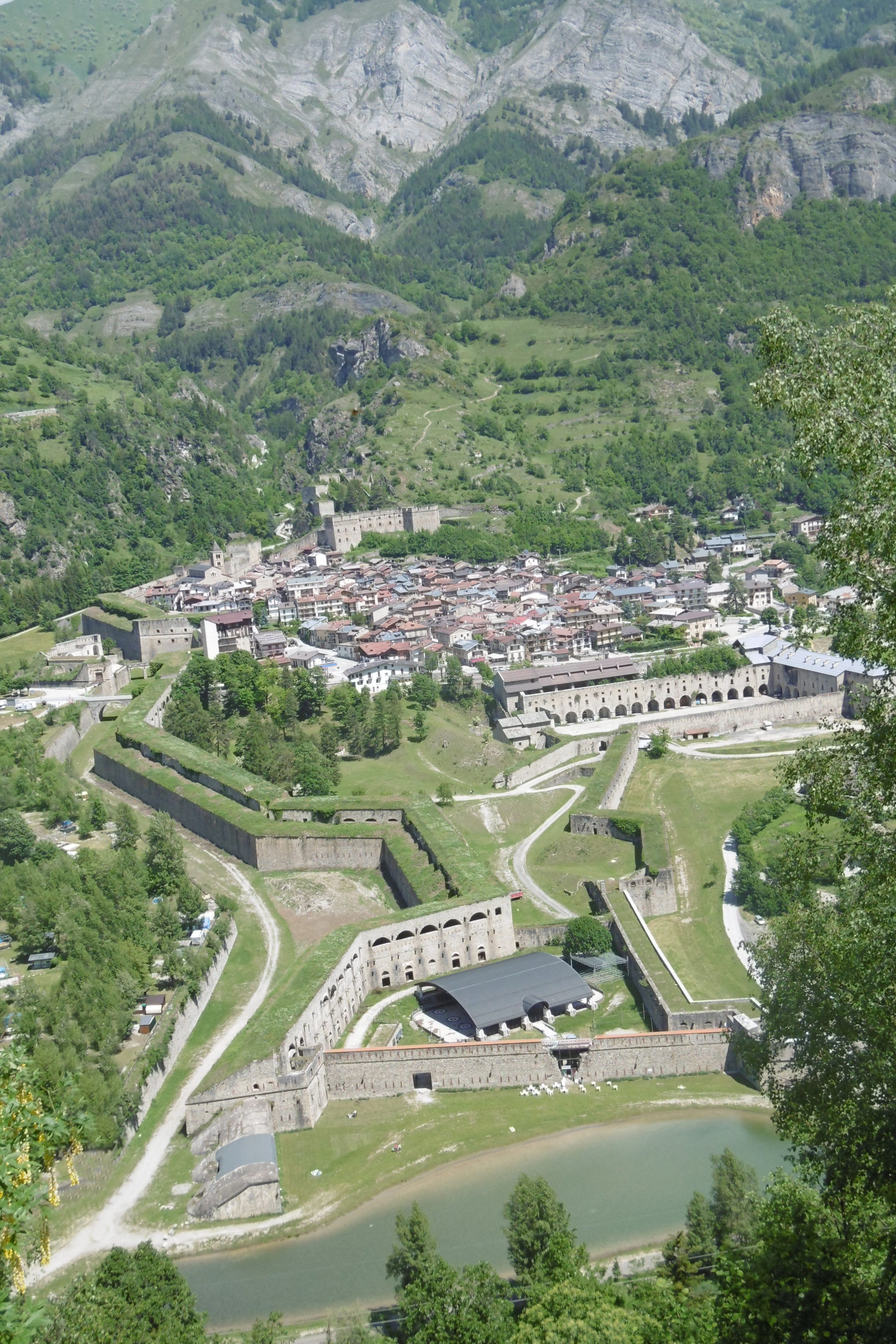 Il Forte di Vinadio visto dall'alto.