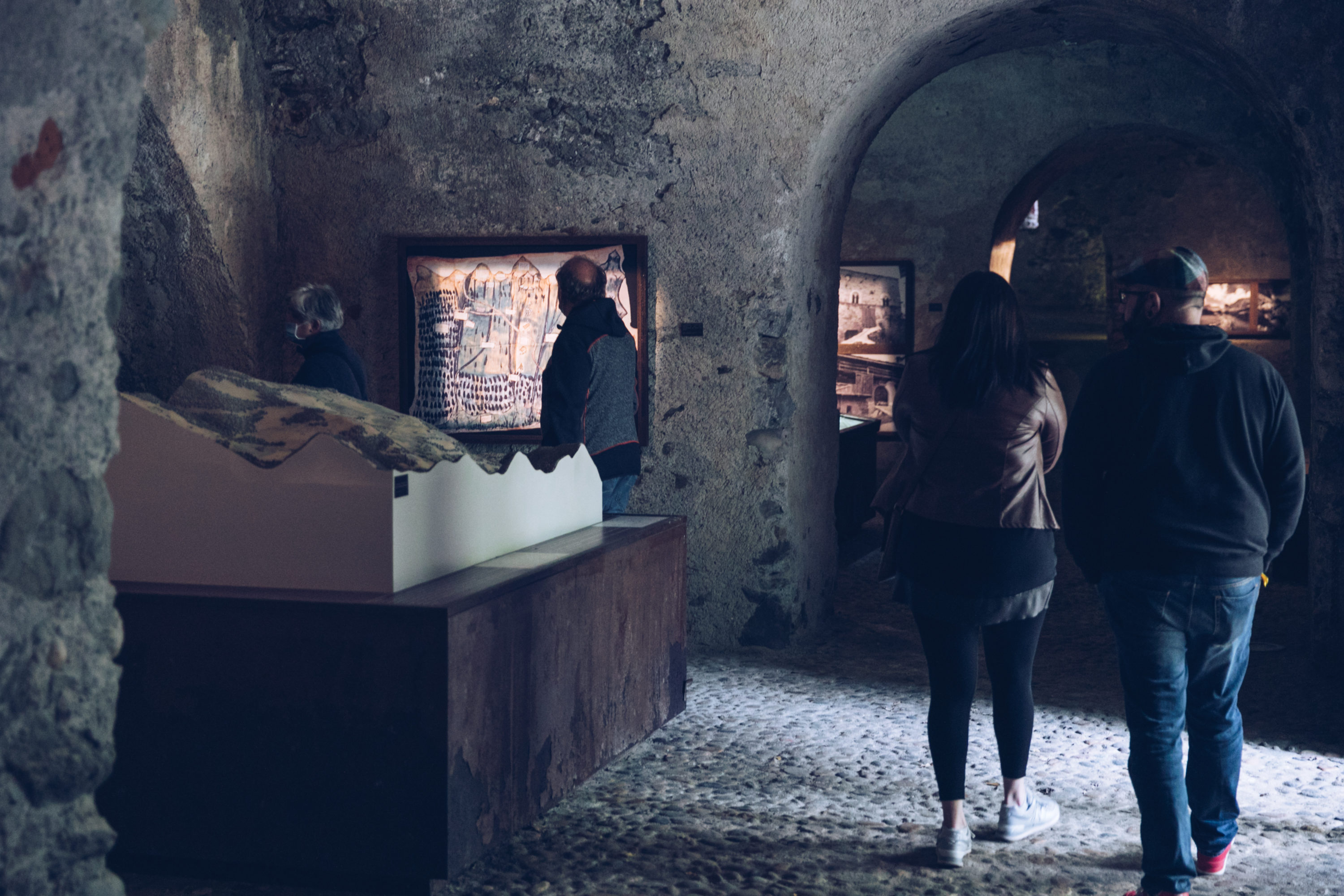 Visitatori all'interno del Forte Albertino di Vinadio