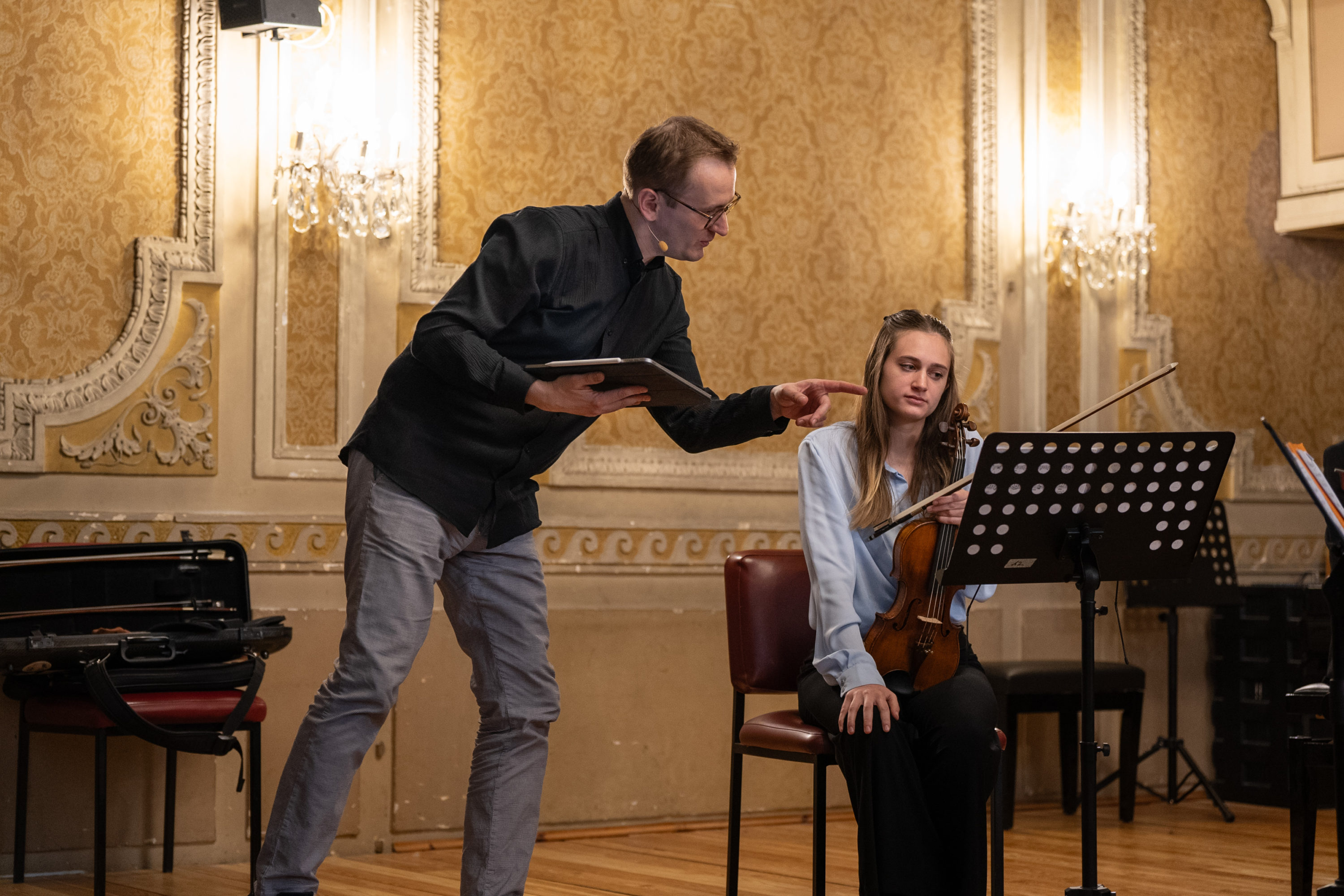 La lezione aperta del trio Boriso-Glebsky, Tchaidze, Rummukainen al conservatorio Ghedini (©️Fondazione Artea - @withartvideo)